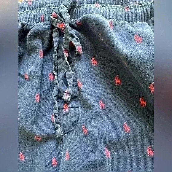 Polo Ralph Lauren Mens All Over Pony Pants Sz L 36-38 Lounge Pajama Sleepwear - Picture 2 of 4